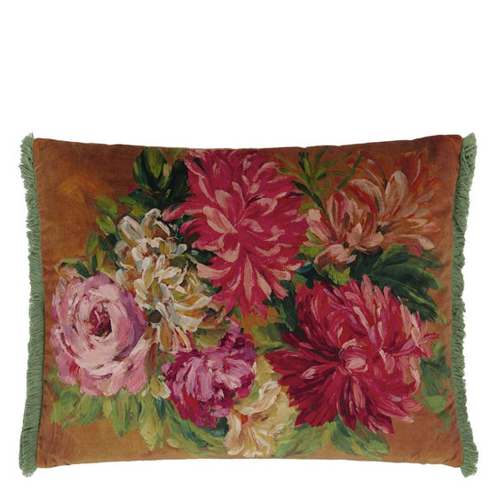 Fleurs D'Artistes Terracotta Pillow