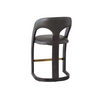 Recurve Leather Counter Stool