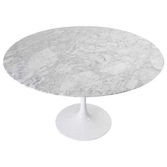 Round Marble Top Tulip Dining Table