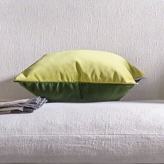 Lime Velvet Reversible Pillow