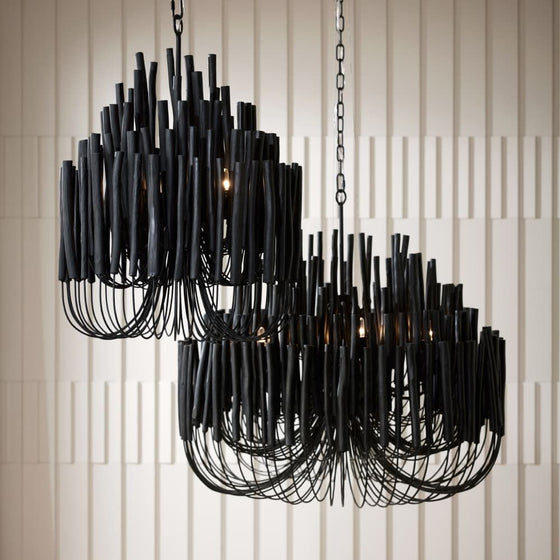 Large Black Twiggy Chandelier