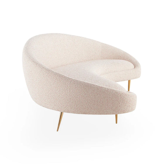 Ether Curved Blush Sofa