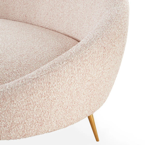 Ether Curved Blush Sofa