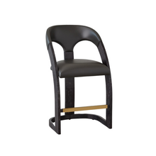  Recurve Leather Counter Stool