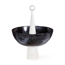  Mustique Black & White Finial Bowl