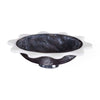 Mustique Black & White Ripple Bowl