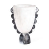 Mustique Black  & White Scalloped Urn