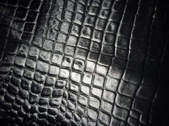 Black Croc Cowhide