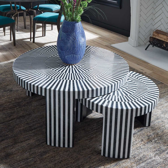 B&W Marble Nesting Tables